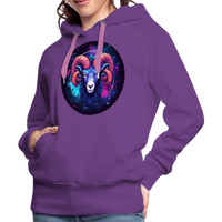 Thumbnail for Women’s Magic Aries Premium Hoodie - purple 