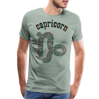 Thumbnail for Men's Power Words Capricorn Premium T-Shirt - steel green