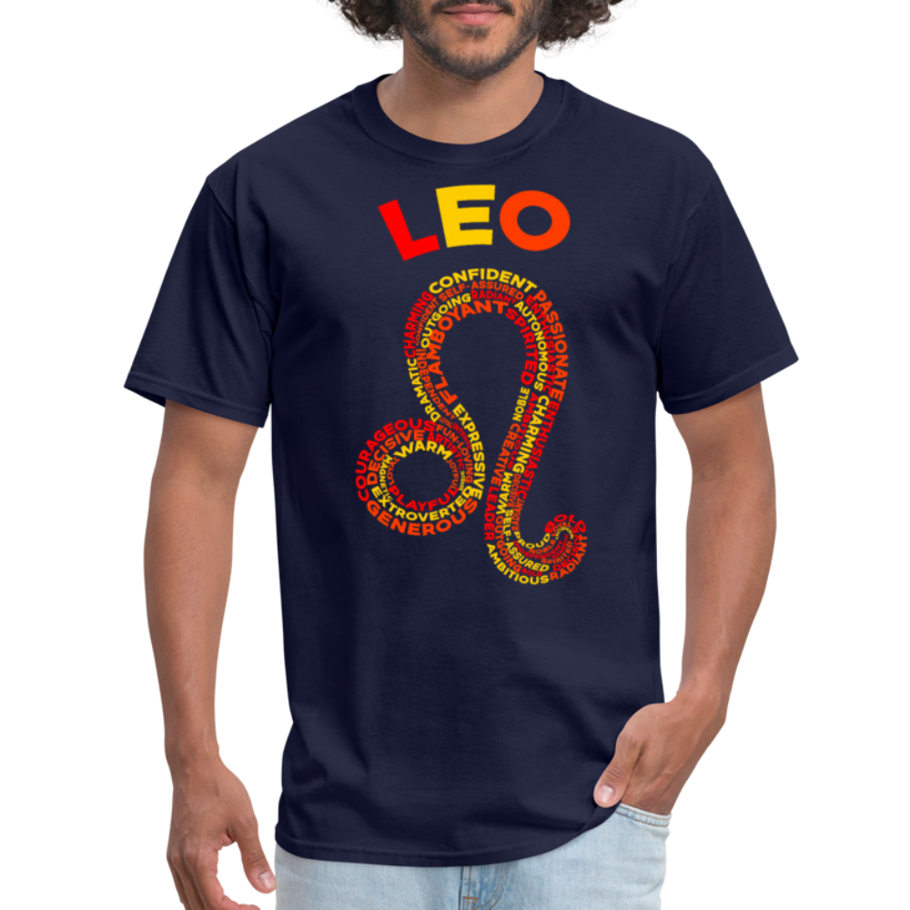 Men's Power Words Leo Classic T-Shirt - navy