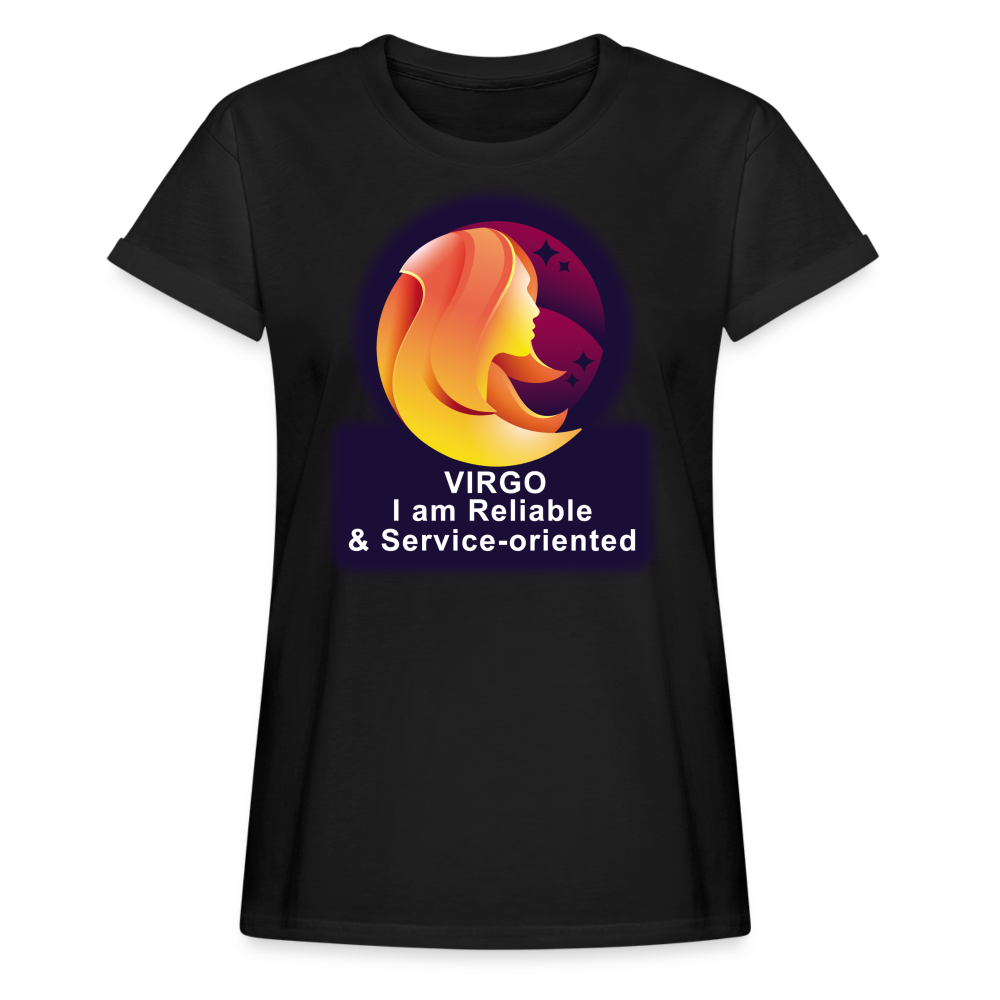 Women's Glow Virgo Relaxed Fit T-Shirt - black