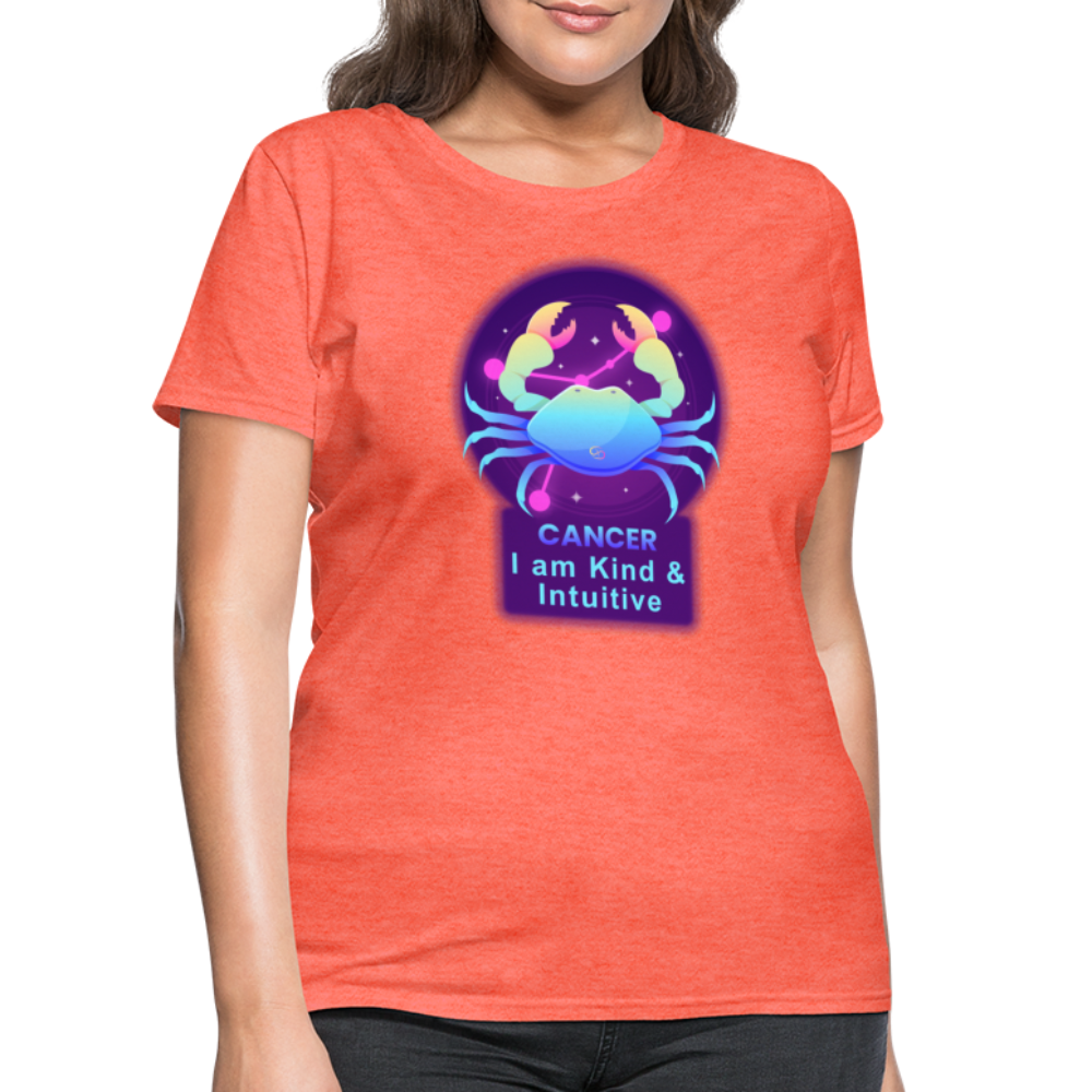 Women's Neon Cancer T-Shirt - heather coral