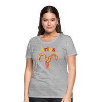 Thumbnail for Women's Power Words Aries Premium T-Shirt - heather gray