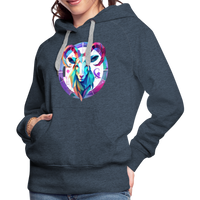 Thumbnail for Women’s Mythical Aries Premium Hoodie - heather denim