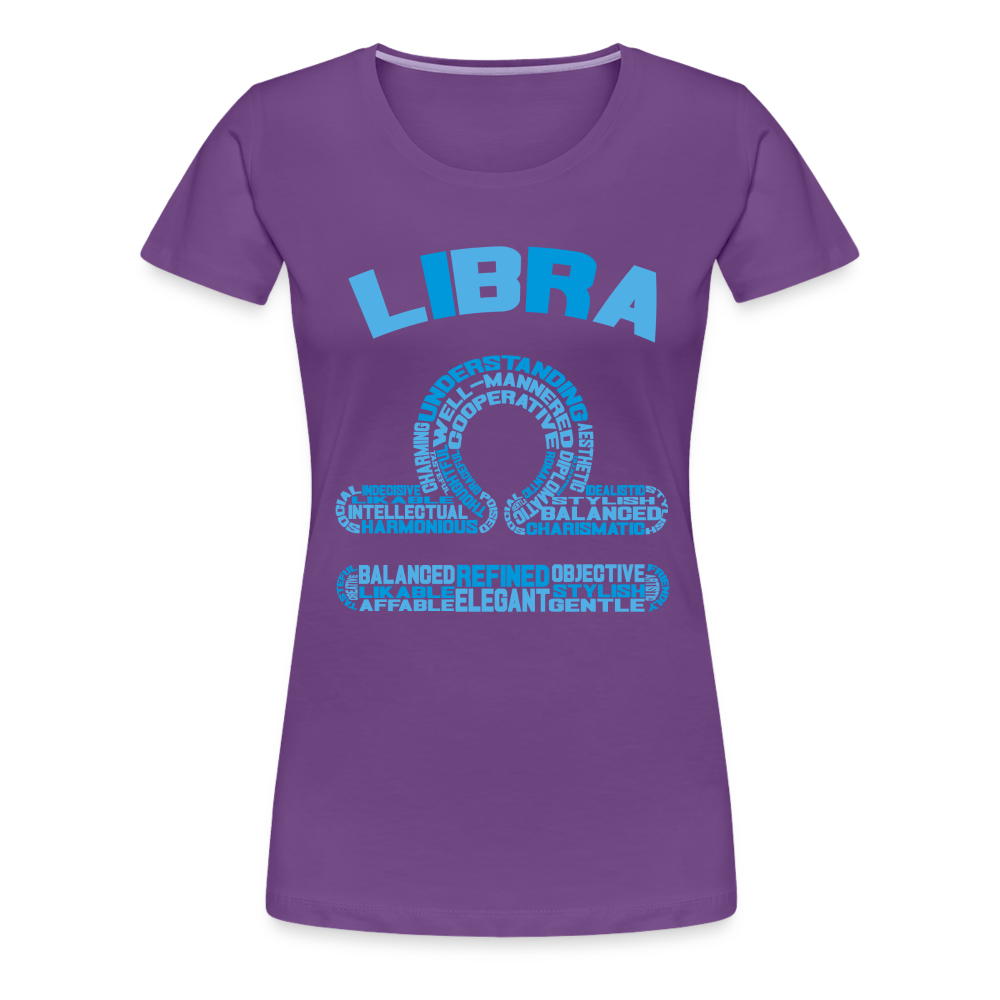 Women's Power Words Libra Premium T-Shirt - purple