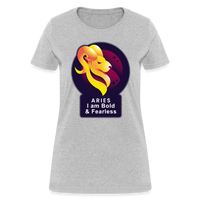 Thumbnail for Women's Glow Aries T-Shirt - heather gray