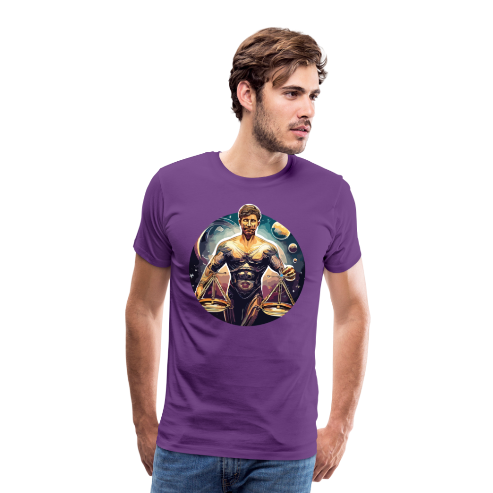 Men's Mythical Libra Premium T-Shirt - purple