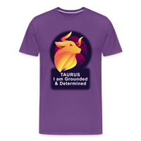 Thumbnail for Men's Glow Taurus Premium T-Shirt - purple