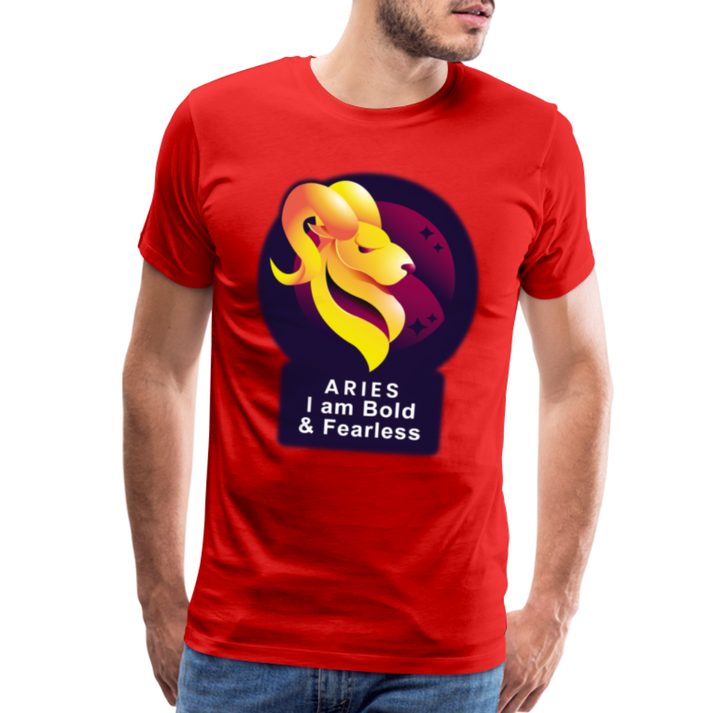 Men's Glow Aries Premium T-Shirt - red