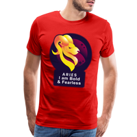 Thumbnail for Men's Glow Aries Premium T-Shirt - red