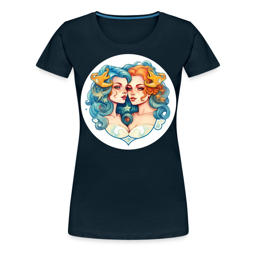 Women’s Symbol Gemini Premium T-Shirt - deep navy