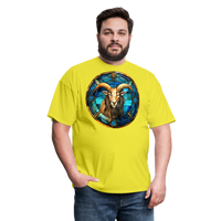 Thumbnail for Men's Mosaic Capricorn Classic T-Shirt - yellow