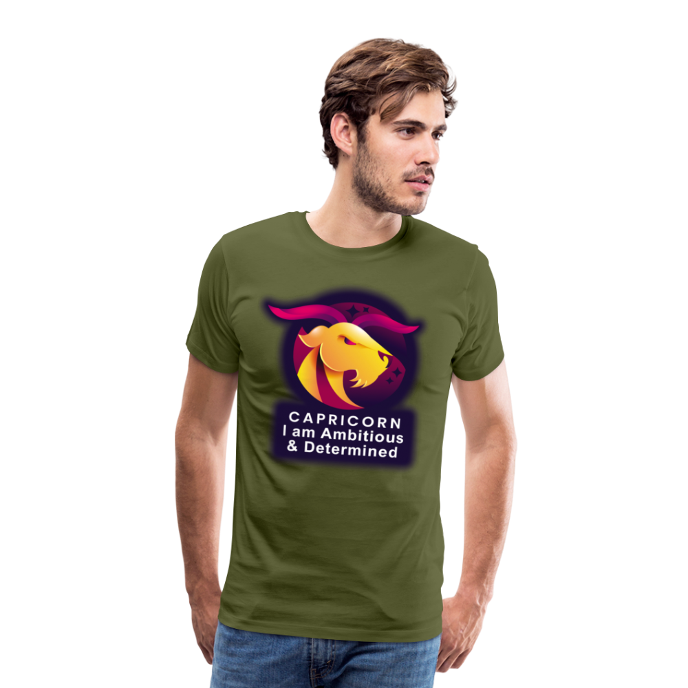 Men's Glow Capricorn Premium T-Shirt - olive green