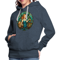 Thumbnail for Women’s Mosaic Virgo Premium Hoodie - heather denim