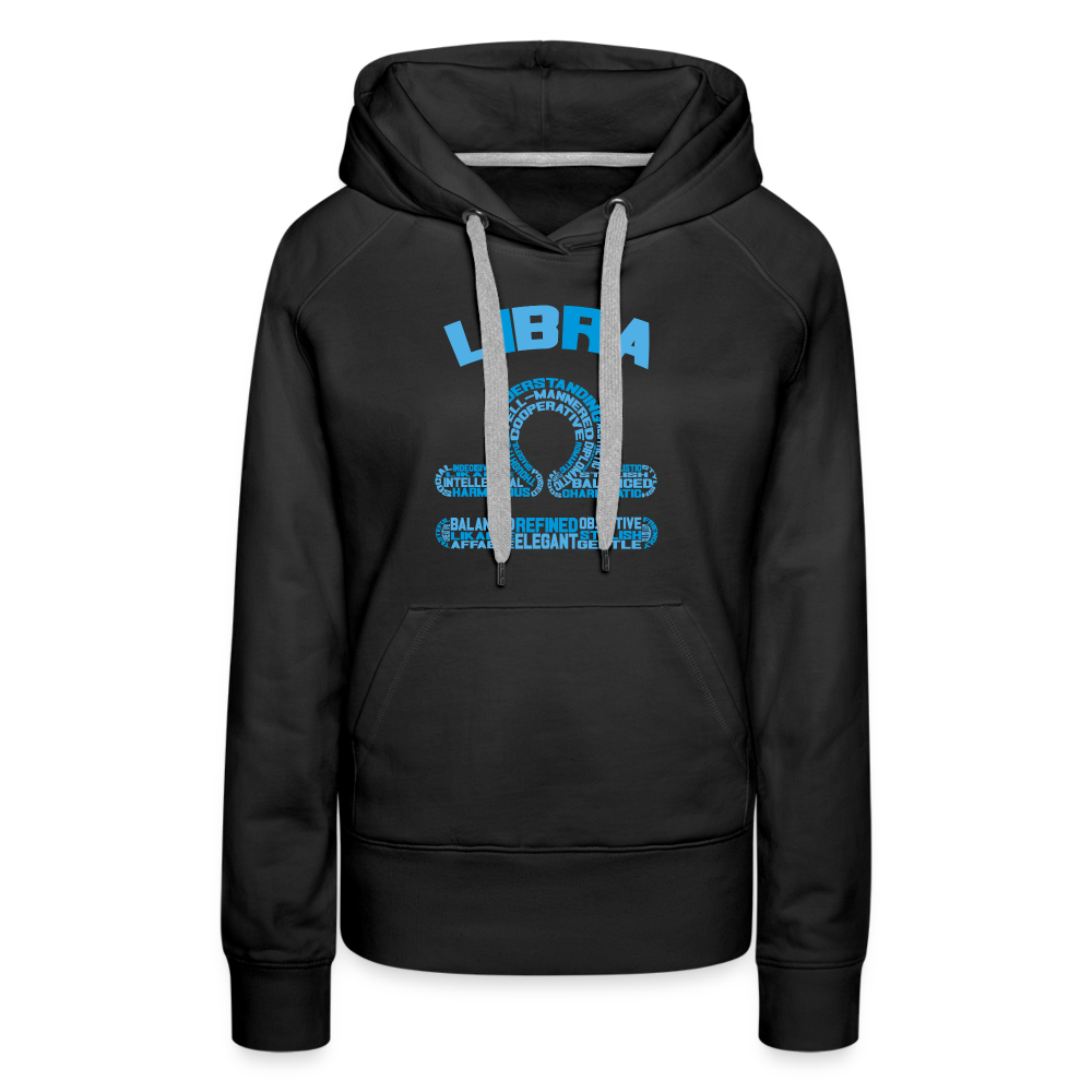 Women's Power Words Libra Premium Hoodie - black