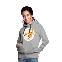 Thumbnail for Women’s Mosaic Scorpio Premium Hoodie - heather grey