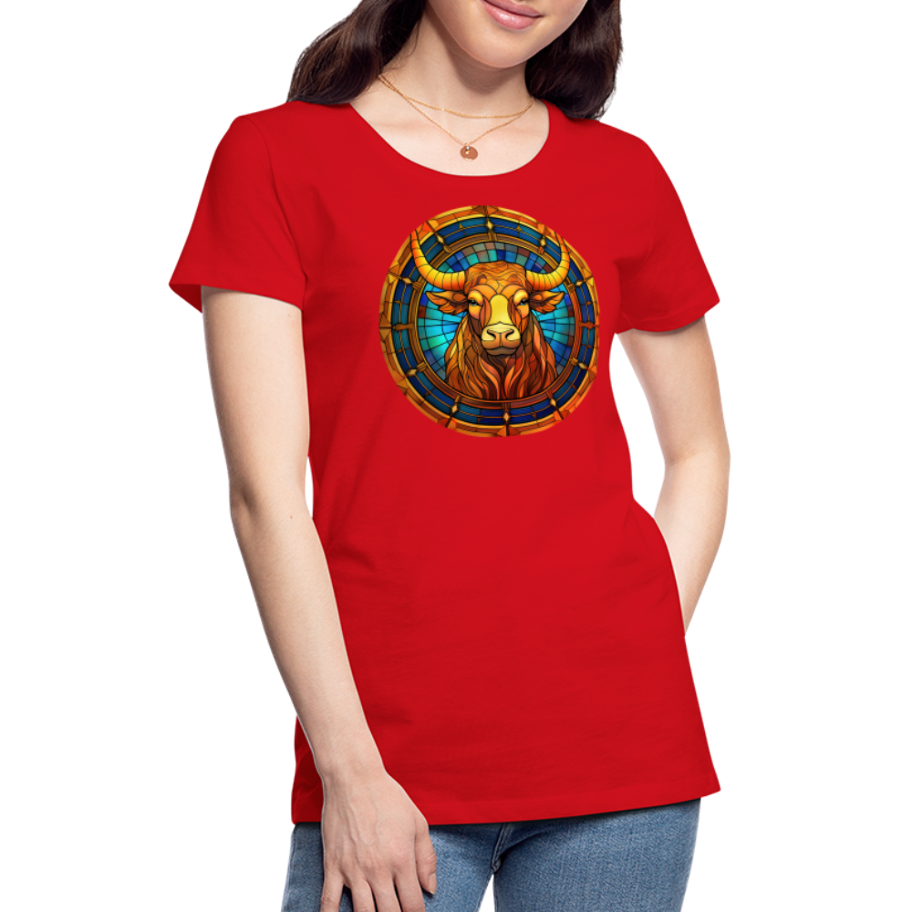 Women’s Mosaic Taurus Premium T-Shirt - red