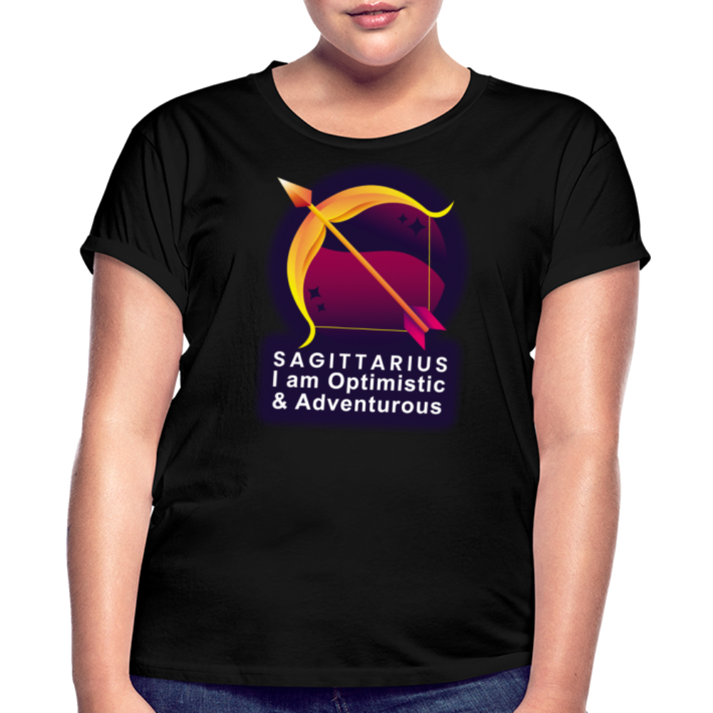 Women's Glow Sagittarius Relaxed Fit T-Shirt - black