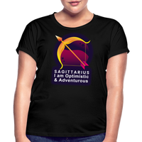 Thumbnail for Women's Glow Sagittarius Relaxed Fit T-Shirt - black