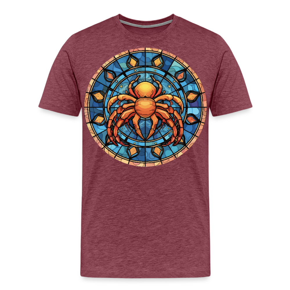 Men's Mosaic Cancer Premium T-Shirt - heather burgundy