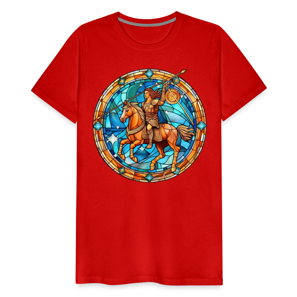 Men's Mosaic Sagittarius Premium T-Shirt - red