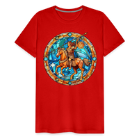 Thumbnail for Men's Mosaic Sagittarius Premium T-Shirt - red