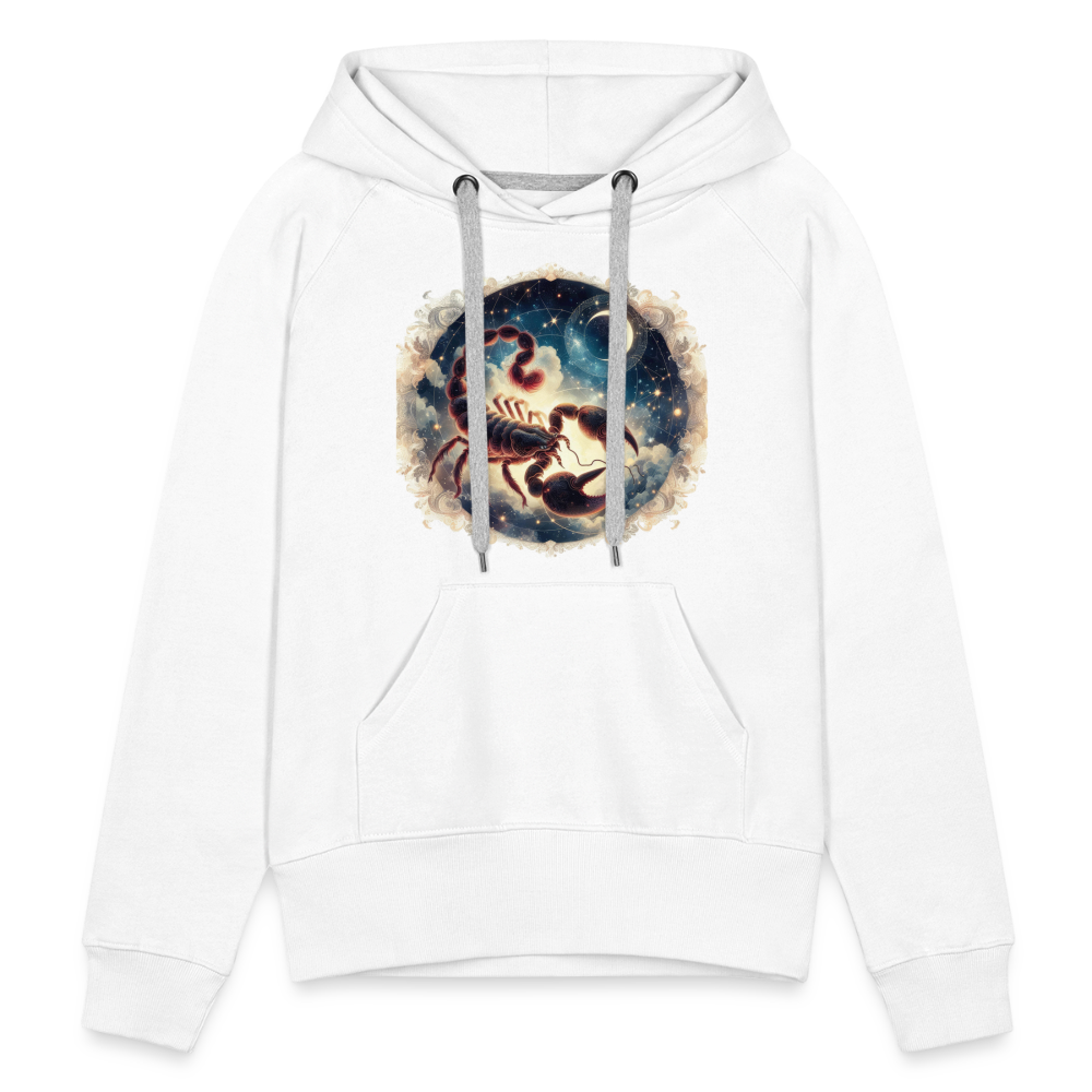 Women’s Mythical Scorpio Premium Hoodie - white