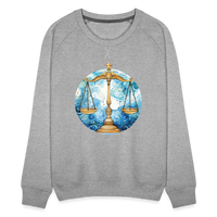 Thumbnail for Women’s Mythical Libra Premium Sweatshirt - heather grey