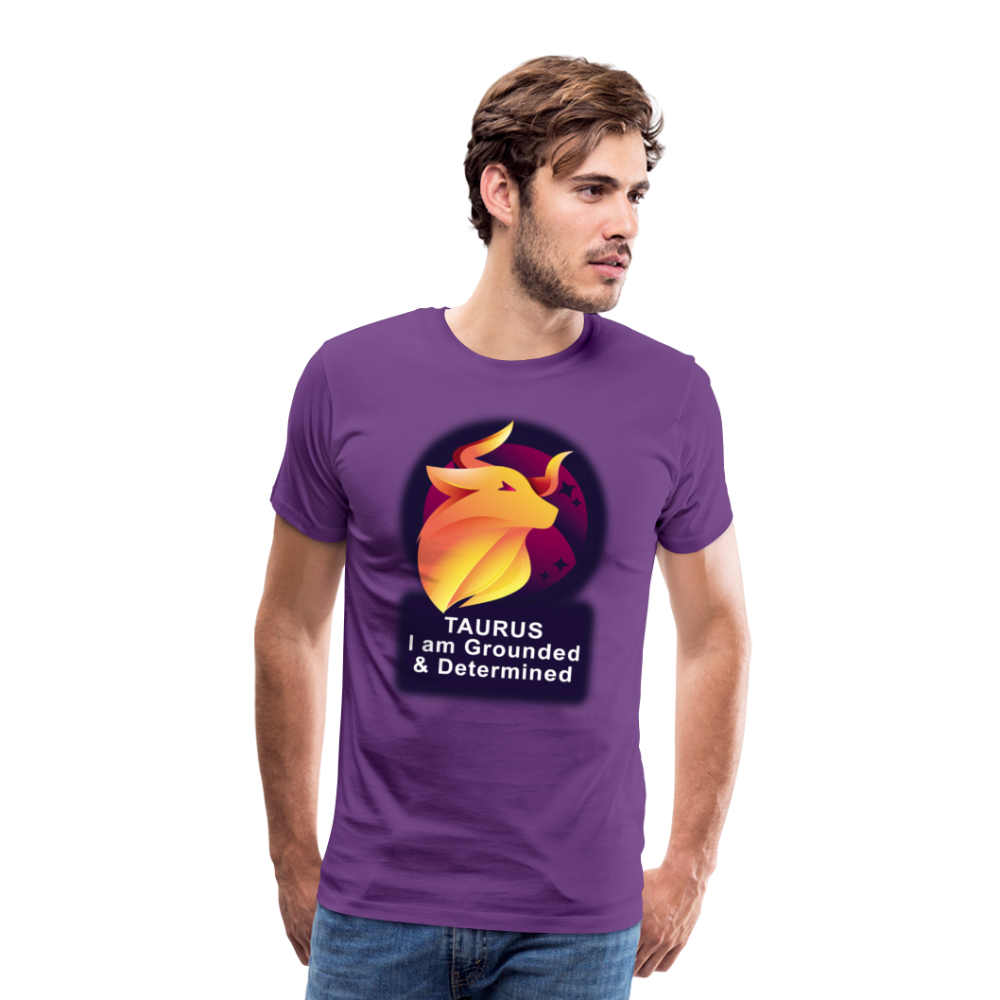 Men's Glow Taurus Premium T-Shirt - purple