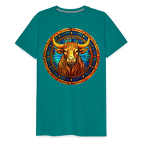 Thumbnail for Men's Mosaic Taurus Premium T-Shirt - teal