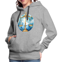 Thumbnail for Women’s Mythical Libra Premium Hoodie - heather grey