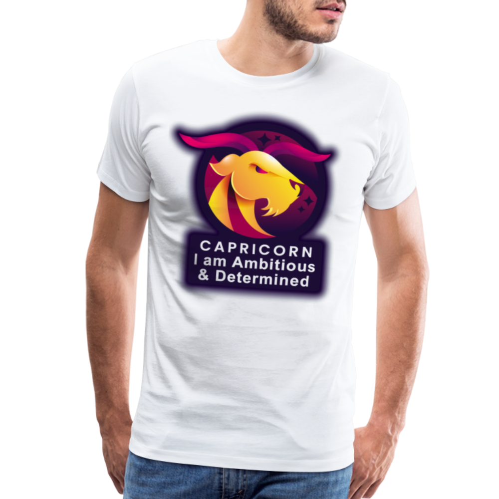 Men's Glow Capricorn Premium T-Shirt - white