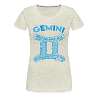 Thumbnail for Women's Power Words Gemini Premium T-Shirt - heather oatmeal