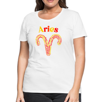 Thumbnail for Women's Power Words Aries Premium T-Shirt - white