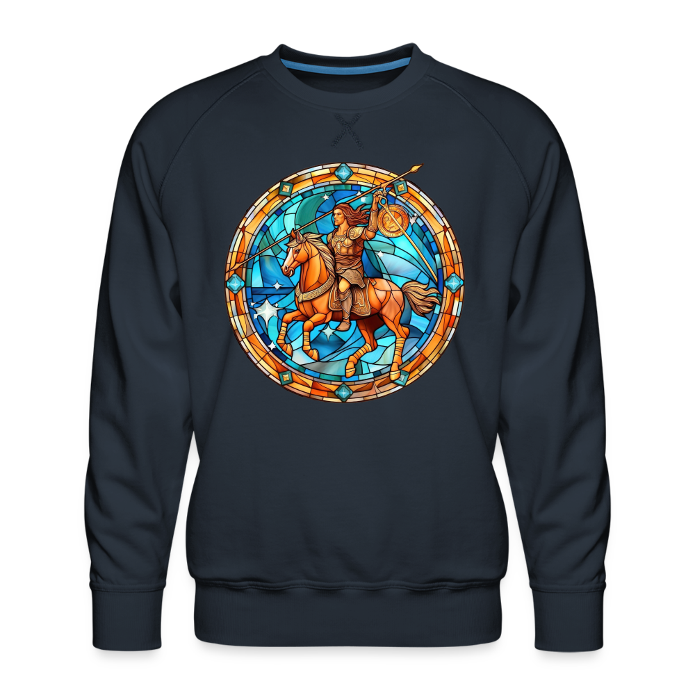 Men’s Mosaic Sagittarius Premium Sweatshirt - navy