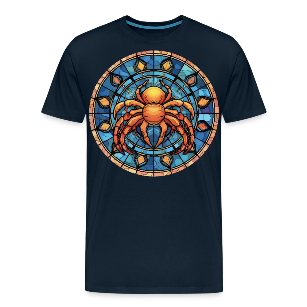 Men's Mosaic Cancer Premium T-Shirt - deep navy