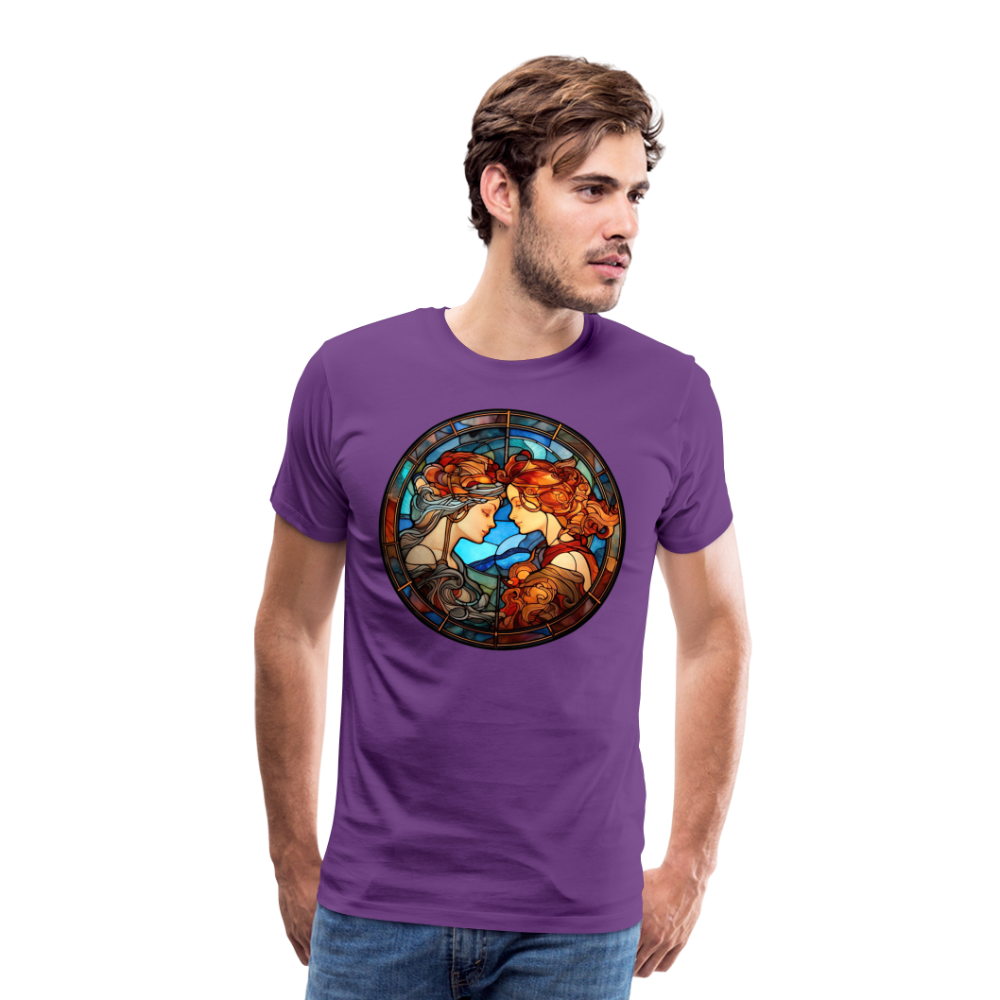 Men's Mosaic Gemini Premium T-Shirt - purple