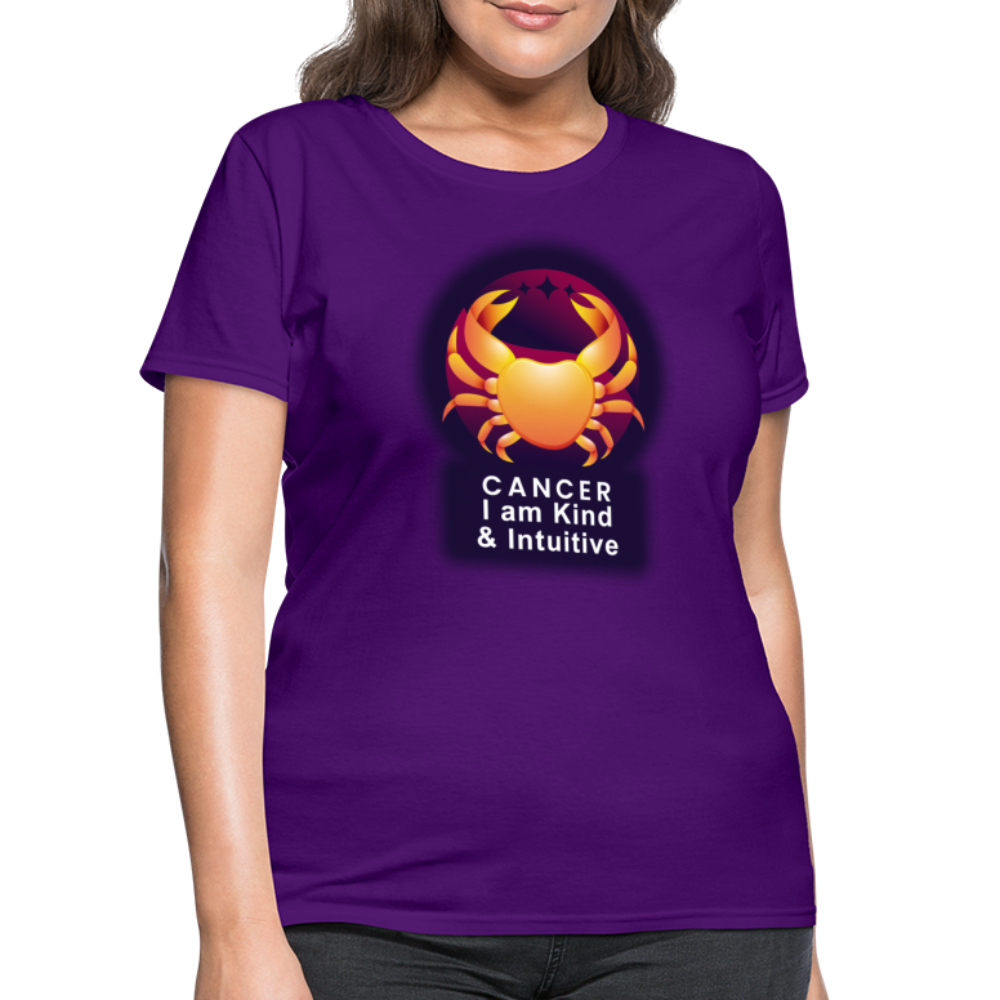 Women's Glow Cancer T-Shirt - purple