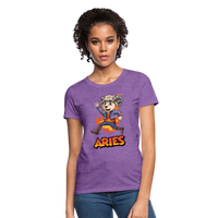 Thumbnail for Women's Playful Aries T-Shirt - purple heather