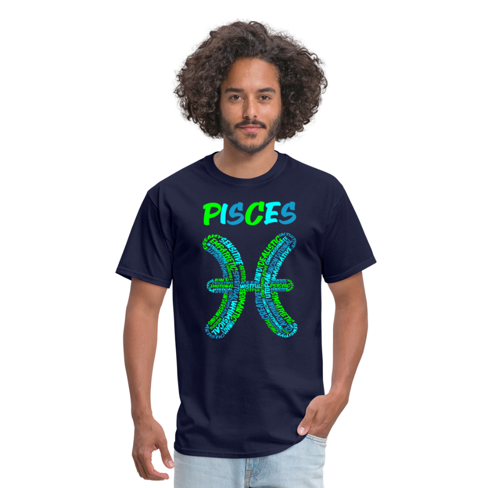 Men's Power Words Pisces Classic T-Shirt - navy