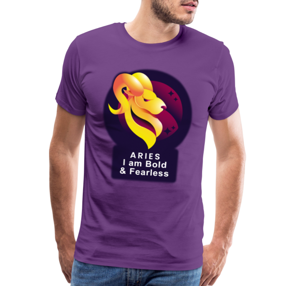 Men's Glow Aries Premium T-Shirt - purple