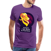 Thumbnail for Men's Glow Aries Premium T-Shirt - purple