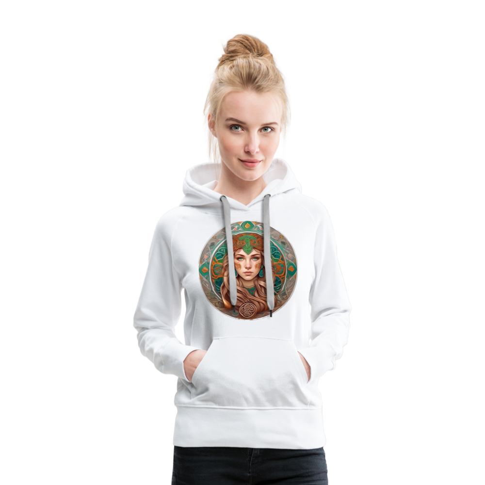 Women’s Mythical Virgo Premium Hoodie - white