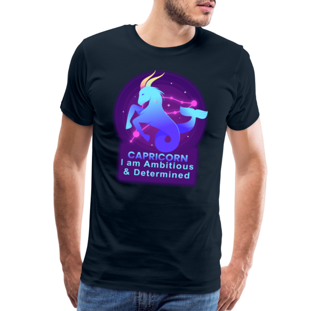 Men's Neon Capricorn Premium T-Shirt - deep navy