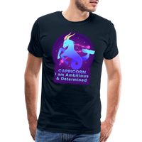 Thumbnail for Men's Neon Capricorn Premium T-Shirt - deep navy