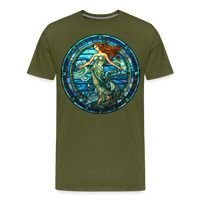 Thumbnail for Men's Mosaic Aquarius Premium T-Shirt - olive green