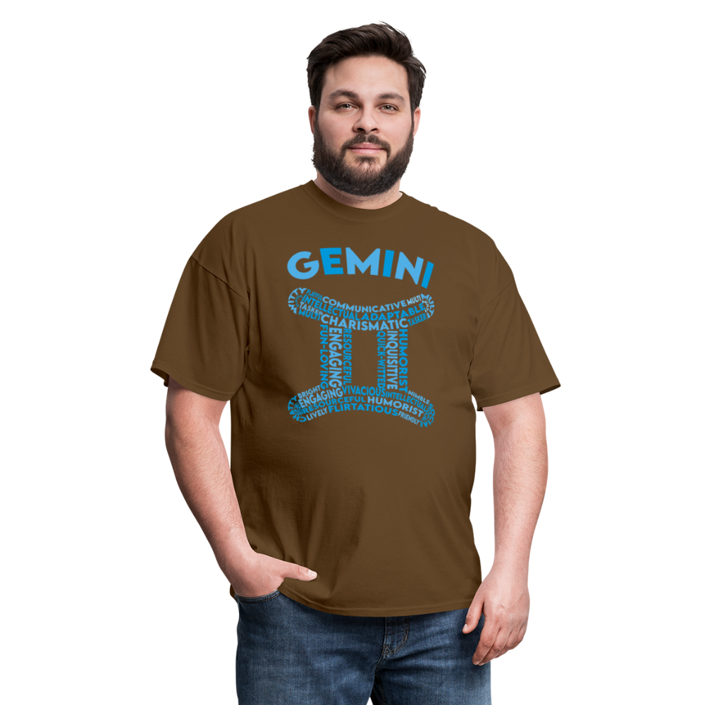 Men's Power Words Gemini Classic T-Shirt - brown