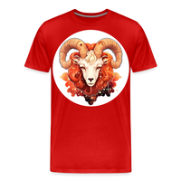 Thumbnail for Men's Symbol Aries Premium T-Shirt - red