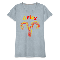 Thumbnail for Women's Power Words Aries Premium T-Shirt - heather ice blue