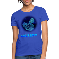 Thumbnail for Women's Stellar Aquarius T-Shirt - royal blue