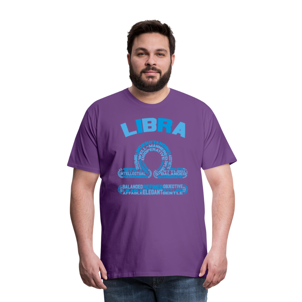 Men's Power Words Libra Premium T-Shirt - purple